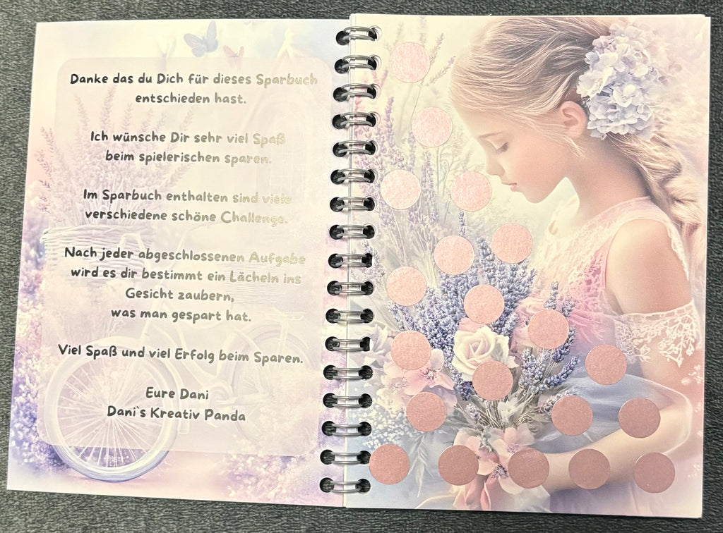 Florales Sparbuch A6